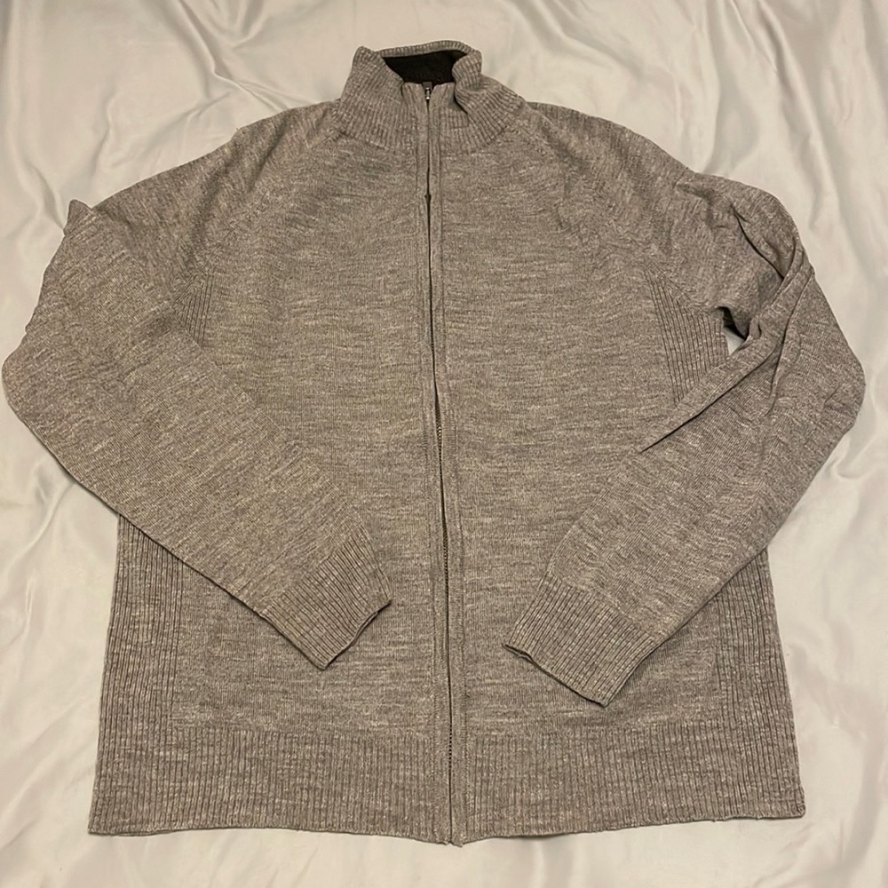 Calvin Klein Italian Merino wool zipper sweater - Picture 1 of 7